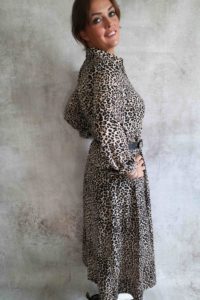 Lange tijgerprint dress